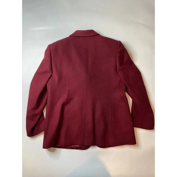 LL Bean Vintage Red Wool Blazer Jacket Coat Women’s Size 12 - Picture 7 of 7